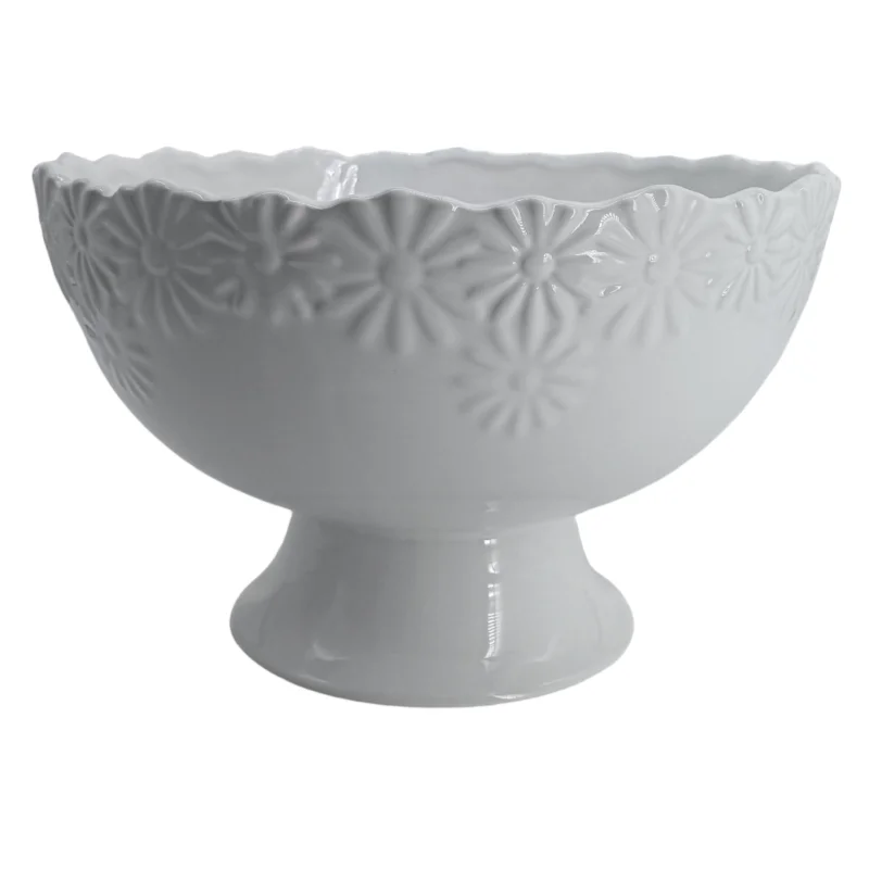 Large Ceramic Flower Pot with Roman Column Classic-Style Indoor Planter Pedestal Bowl-Shaped for Succulents Home Garden pottery