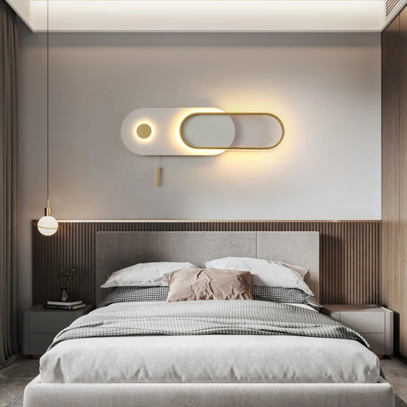 Wall light cable switch Nordic simple modern Danish designer creative living room aisle wall light background wall light