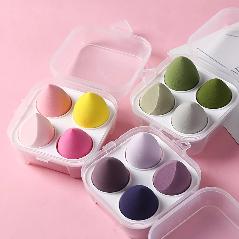 Natural Super Soft Beauty Sponge Blender Set 6 Pcs Makeup Sponges Beauty Egg Makeup Tool Private Label With Box