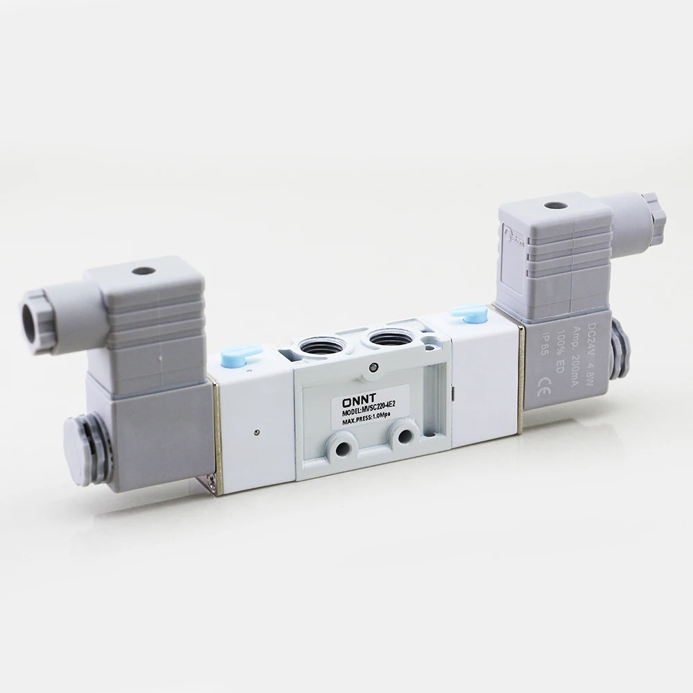 5/2 (Two-Position and Five-Port)  Double Coil Solenoid Valve Pneumatic MVSC 220 4E2 DC24V AC220V Mindman Pneumatic Valve