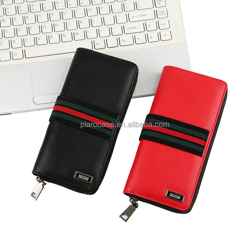 Wireless Charging Leather Man Woman RFID Credit Card Holder Wallet with Power Bank