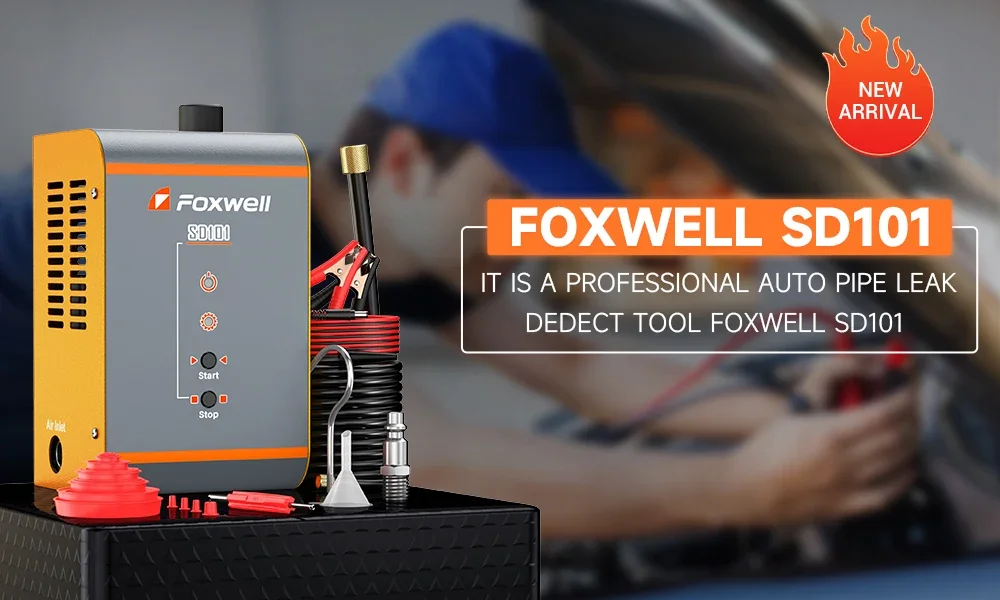Foxwell SD101 Car Smoke Leak Detector EVAP Vacuum Leakage Diagnostic Tool DC12V Fuel Pipe Leak Locator Auto Leak Smoke Detector