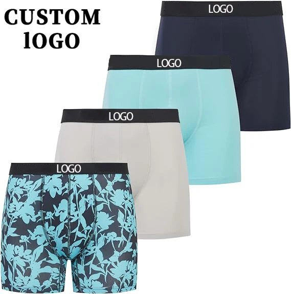 Custom Logo Underwear Men Comfortable Boxers for Men Panties Male High Quality Underpants Cotton Briefs Wholesale