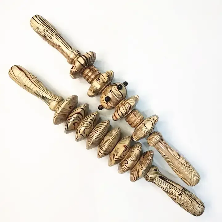 Popular Super Wooden Massage Roller Anti Cellulite Massage Therapy Tools Body Muscle Roller Massager