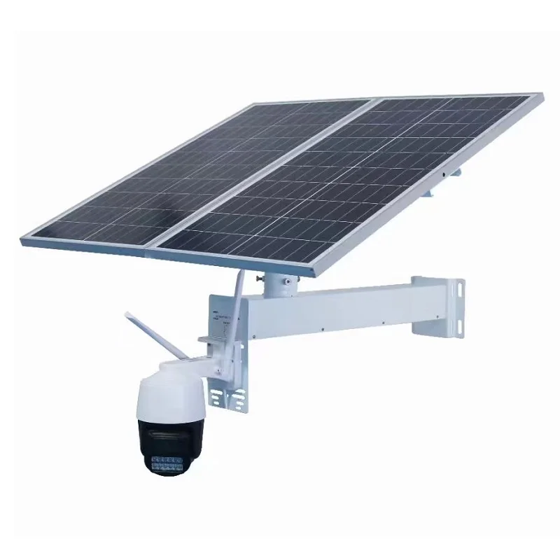 12V Charger Lithium Battery Included 50W 60W 80W 100W Outdoor 4G WiFi Surveillance CCTV IP Security Network Camera Solar Panel