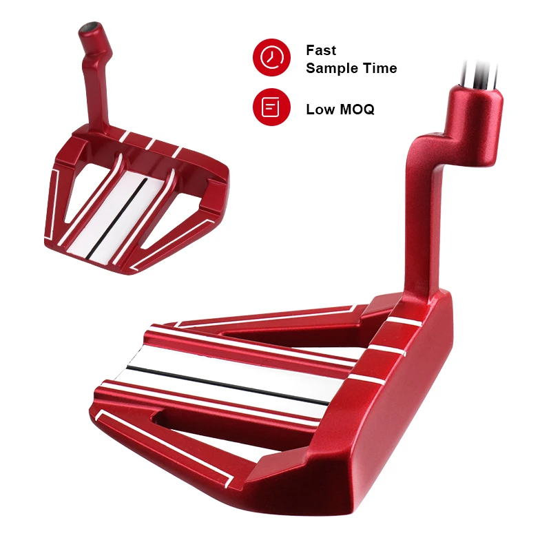 New Design Zinc Alloy Golf Putter Head  Custom Engraving Logo Color Golf Club Putter Factory Price Red Golf Putter