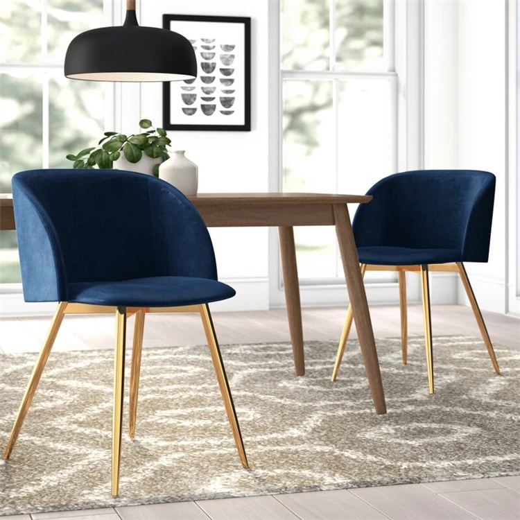 
Factory direct sale home furniture wholesale beautiful modern velvet dining chair 