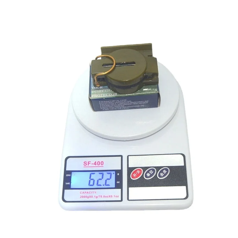 Professional Metal Waterproof Compass for Camping Hunting Hiking Geology Activities Featuring Aluminum Case Pointer Dial Display