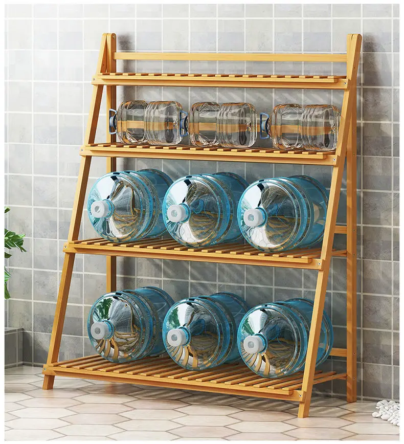 2/3/4 Tier Indoor Outdoor Foldable Shoe Display Shelf Bamboo Flower Pot Rack Plant Stand Shelf Organizer Rack