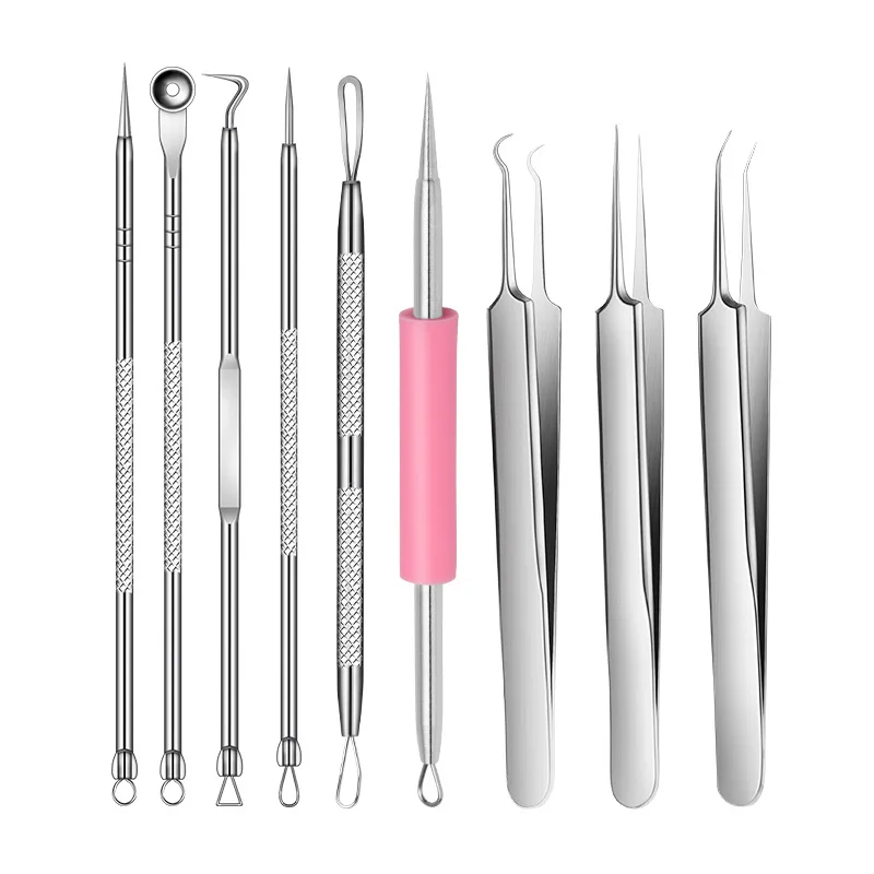 Custom Stainless Steel Eyelash Extension Tweezers With Logo Straight Slant Curved Volume Lash Tweezer Set Private Label