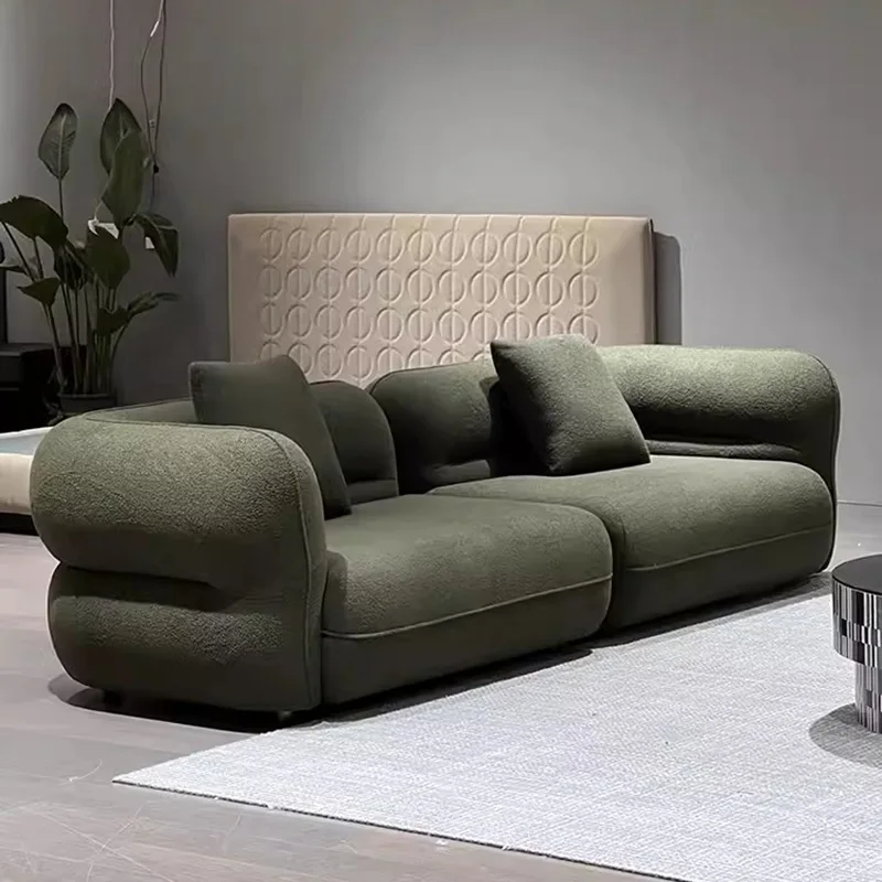 Modern velvet cloth modular green sofa 7 seater sofa set furniture for home luxury sectional curved soft couch living room sofas