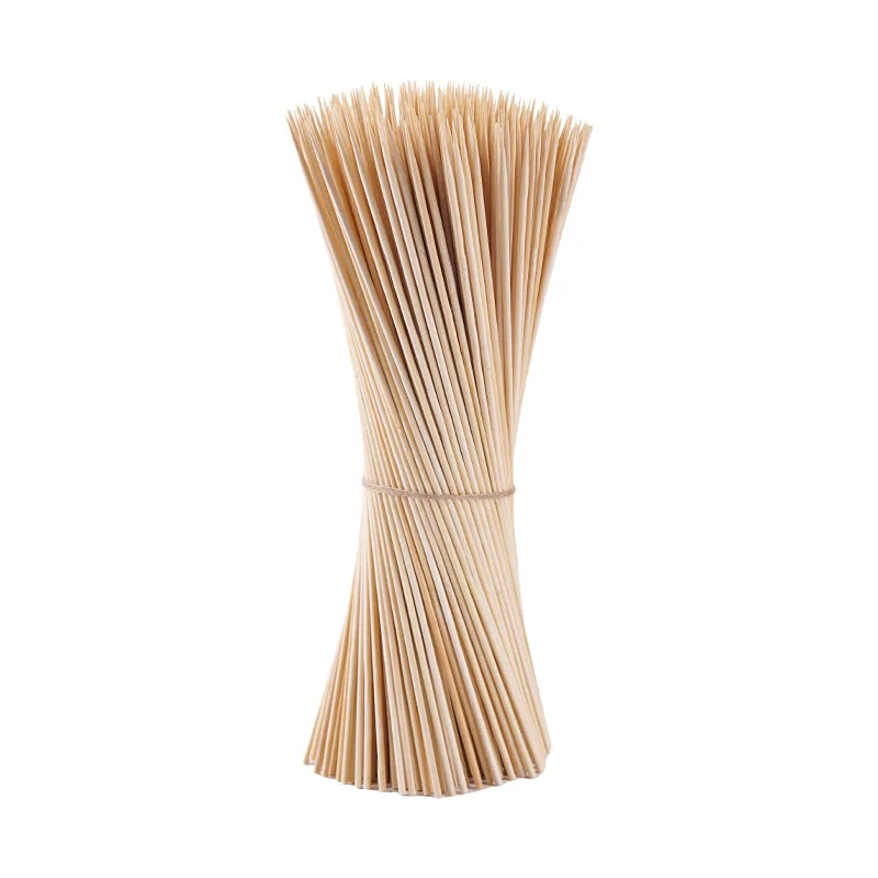 Wholesale Custom Biodegradable Eco Friendly Bbq Bamboo Sticks Round Bamboo Skewers For Bbq
