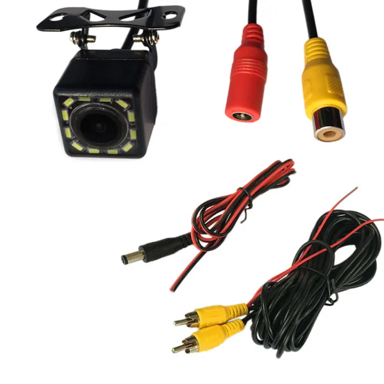 Waterproof 12V Universal Car Rear View Camera 12Pcs Led lights Night Vision Rearview Reverse Back Up Car Camera