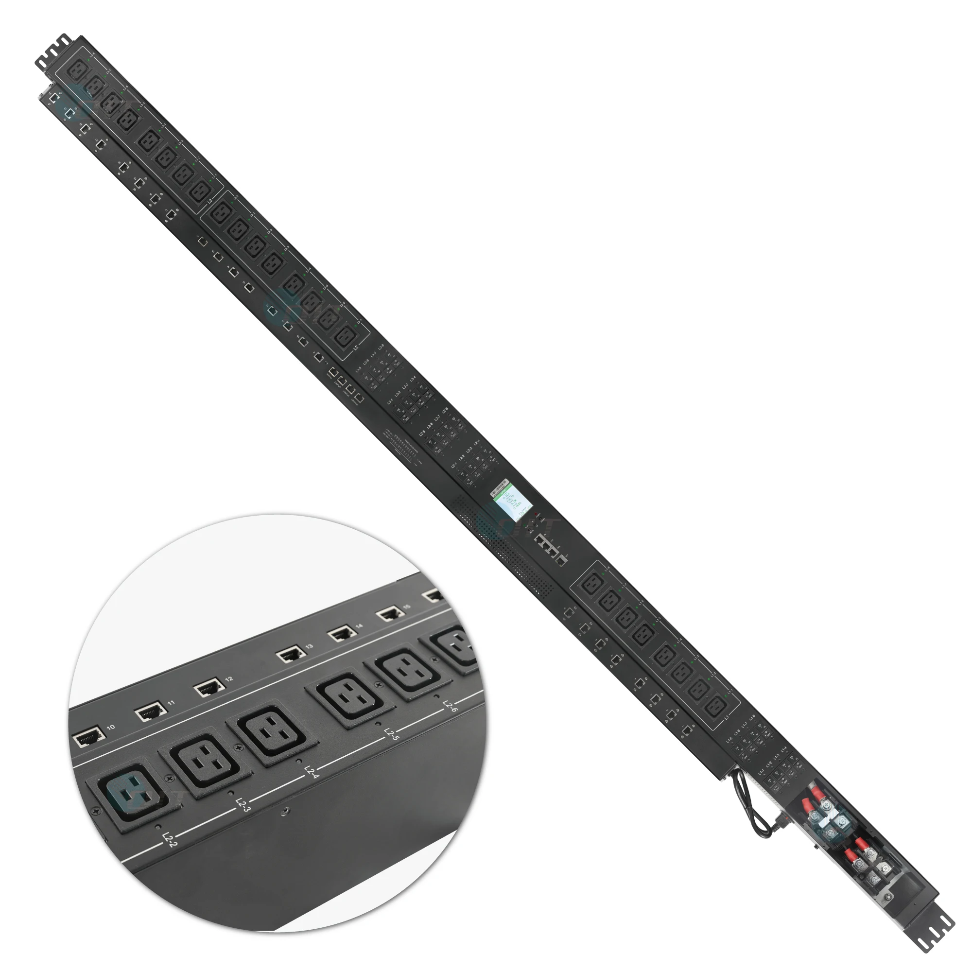 New Product For Data Center Use 24 PCS RJ45 interface Ethernet Switch Combine Heavy Duty 24 Ports 150A Smart Remote Control PDU