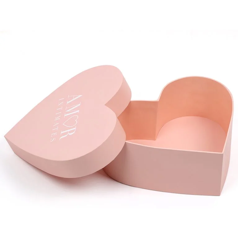 High-quality custom logo printing luxury heart shape box for roses competitive price cardboard gift box for Valentines Day