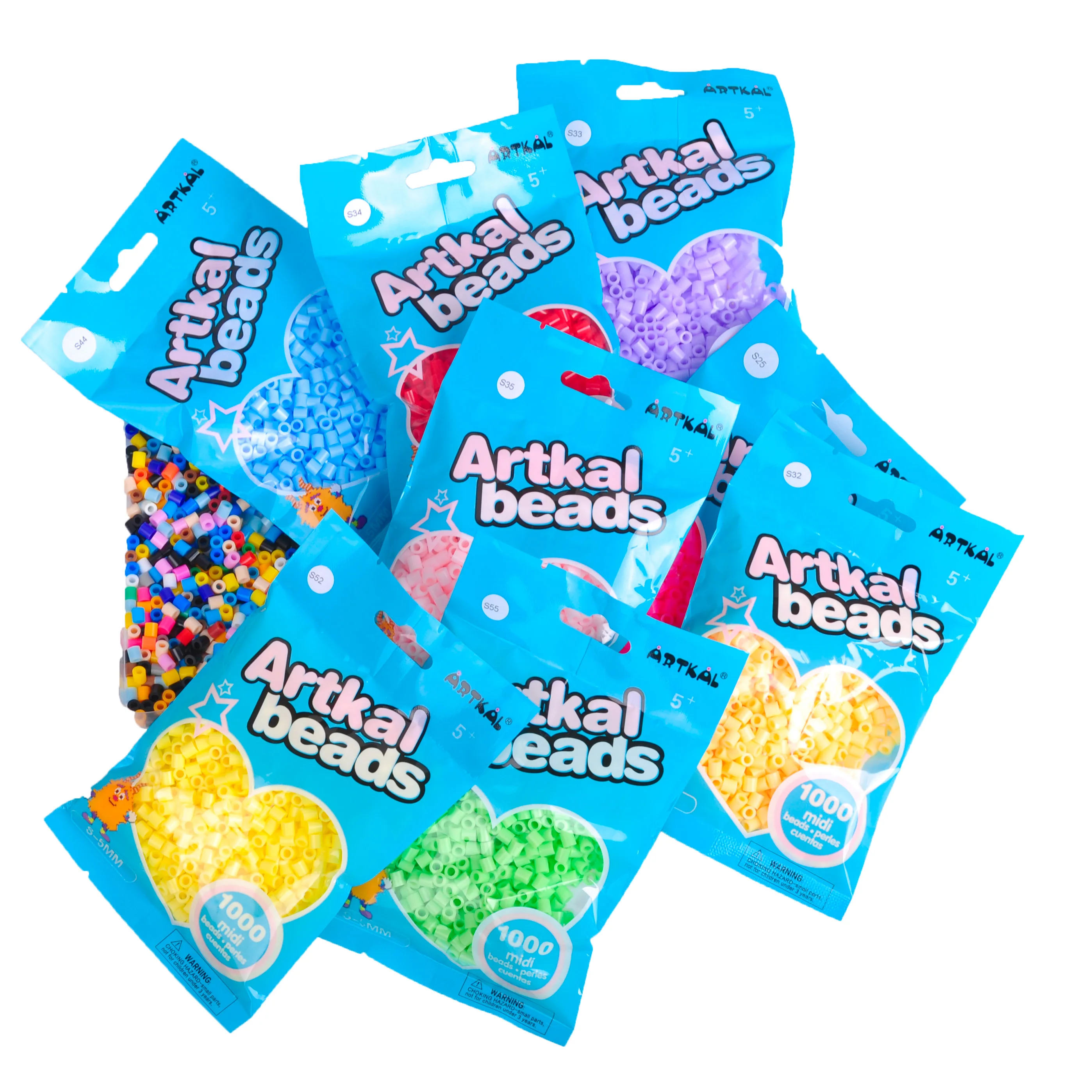 Shenzhen factory wholesale cheap non-toxic china midi beads artkal 5mm fuse beads kids diy educational toys