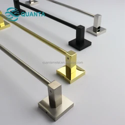 Bathroom accessories brass black towel rod hanger wall mounted bathroom towel rail single bar