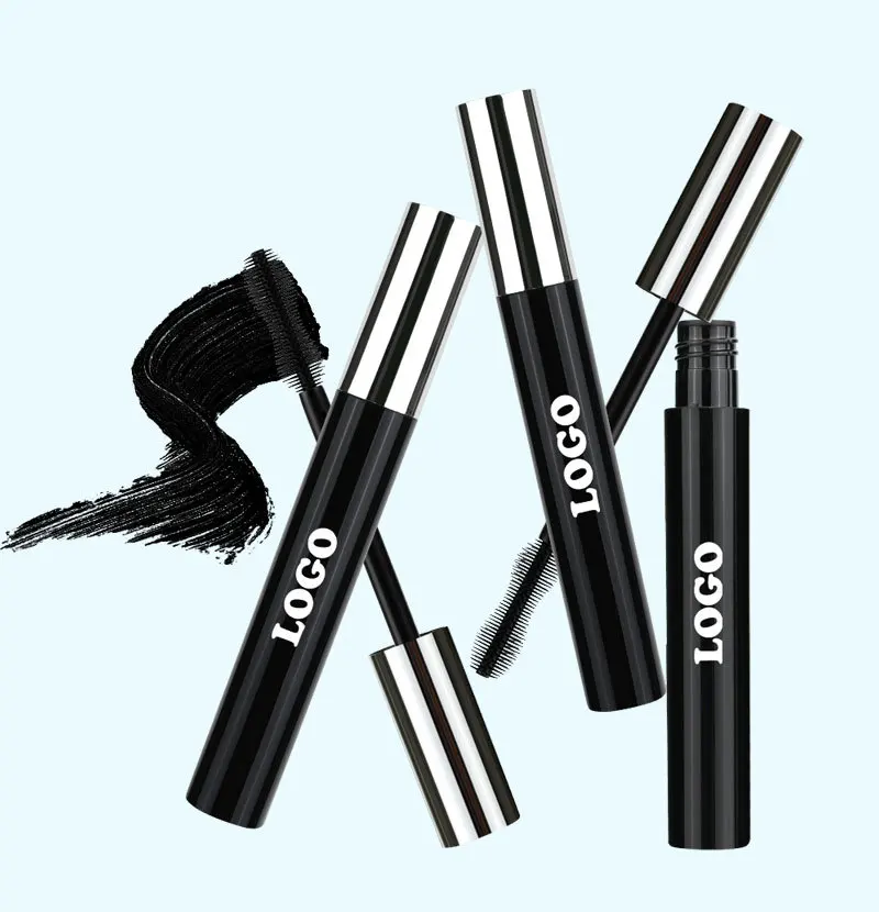 Vitamin E No Clumping Mascara Custom Logo Waterproof Long Lasting Makeup Hourglass Brush Black Long Thick Curling Mascara