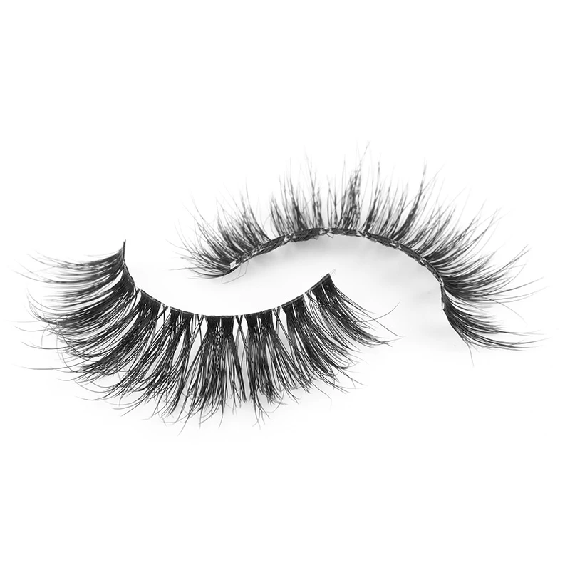 Hollyren New Private Label hollow core lashes fluffy 3d vegan mink lashes 15-25mm vendor natural eyelashes