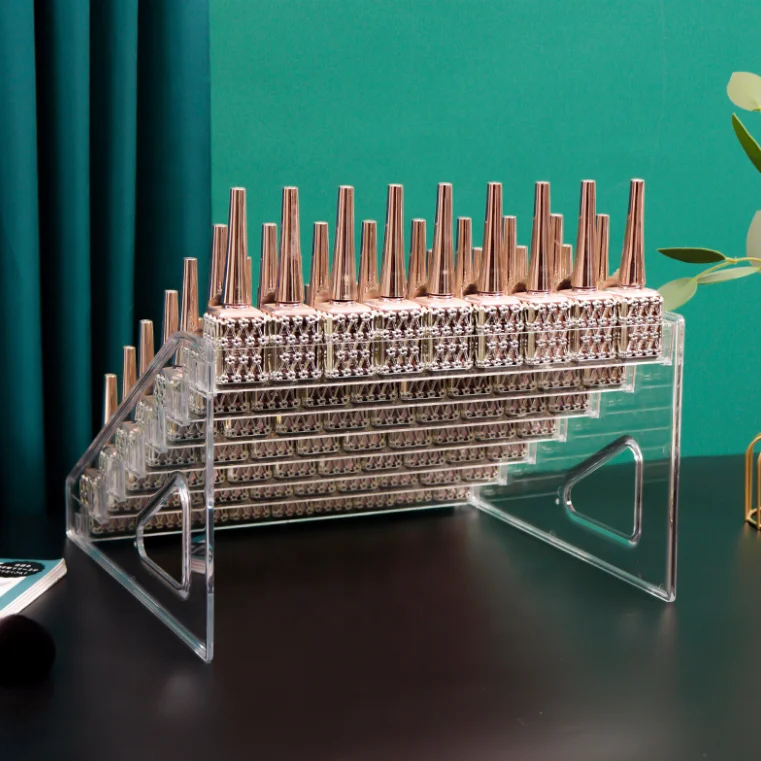 Красота от лучшего производителя акриловый изготовленный на заказ Съемная акриловый лак для ногтей стеллаж краски организатор ювелирные изделия дисплей хранение стойки стеллажи для выставки товаров