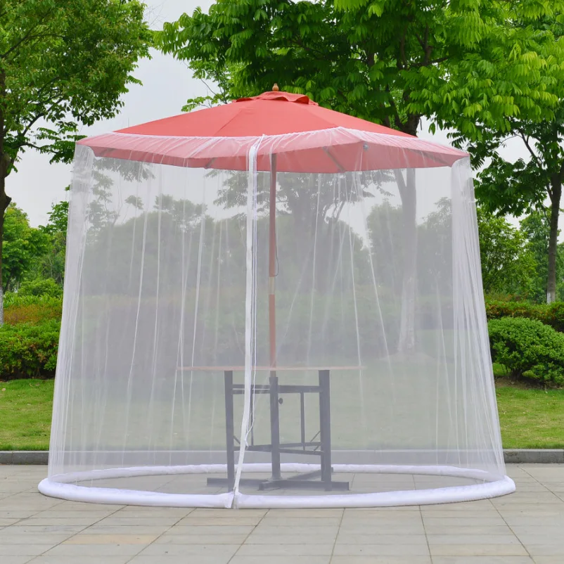 Outdoor Adjustable Large Garden Polyester Mesh Net Screen Large Hanging Netting Patio Umbrella Jumbo Gazebo Mosquito Net