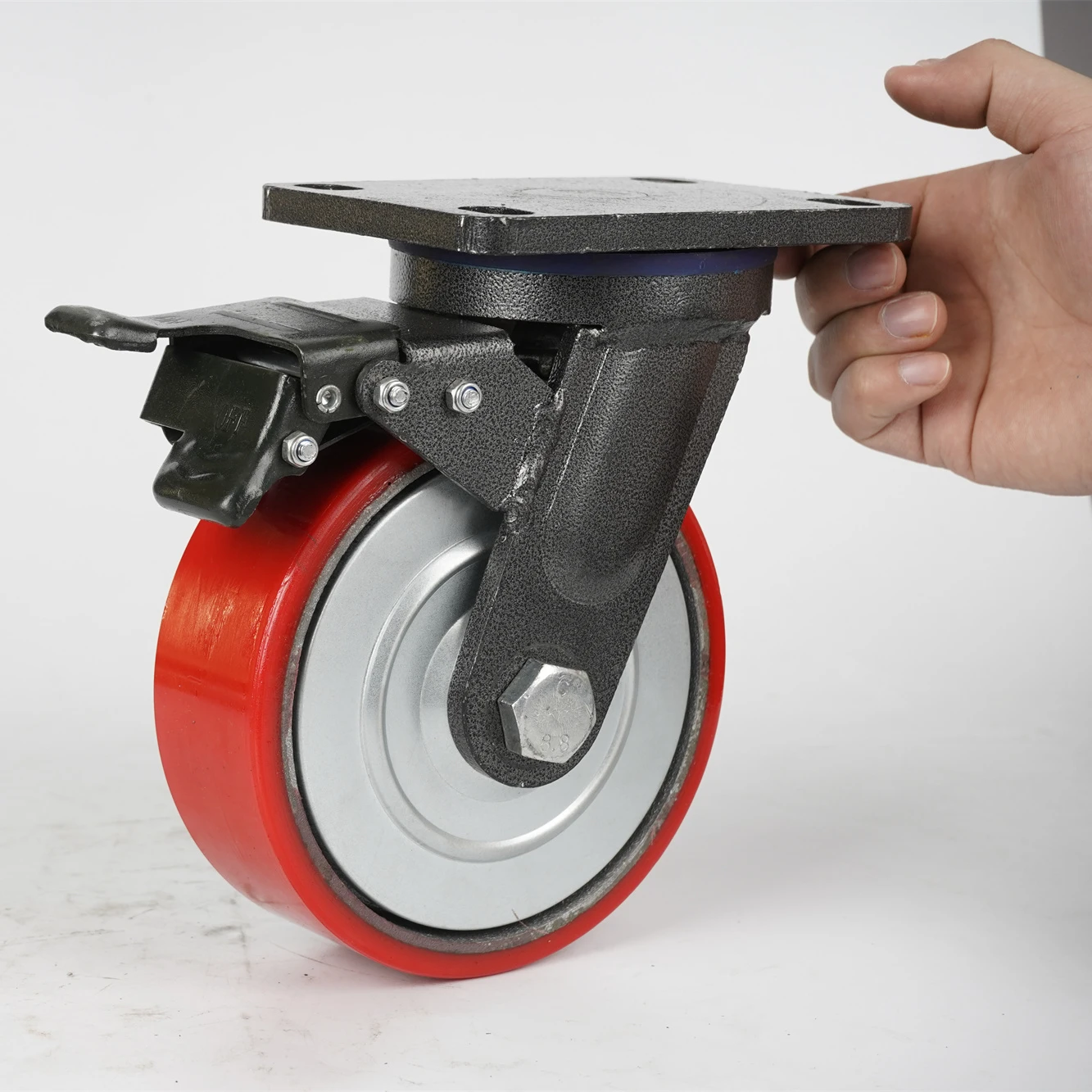 Super Heavy Duty Iron Core Polyurethane Swivel Wheel Industrial Casters
