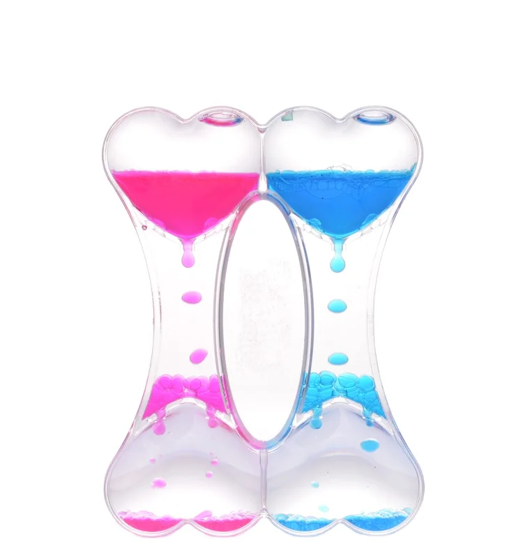 best selling oil and water toys liquid hourglass liquid motion bubble timer