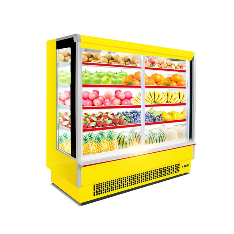 
AIhaosi Commercial Refrigerated Fruit Shop Supermarket Fresh-Keeping Cabinets Fruit Drinks Showcase Display Cabinets 
