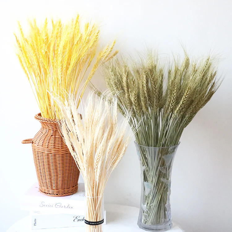 Wholesale high Quality home decor 50 pcs dried flowers wheat bouquet natural dried ear of wheats