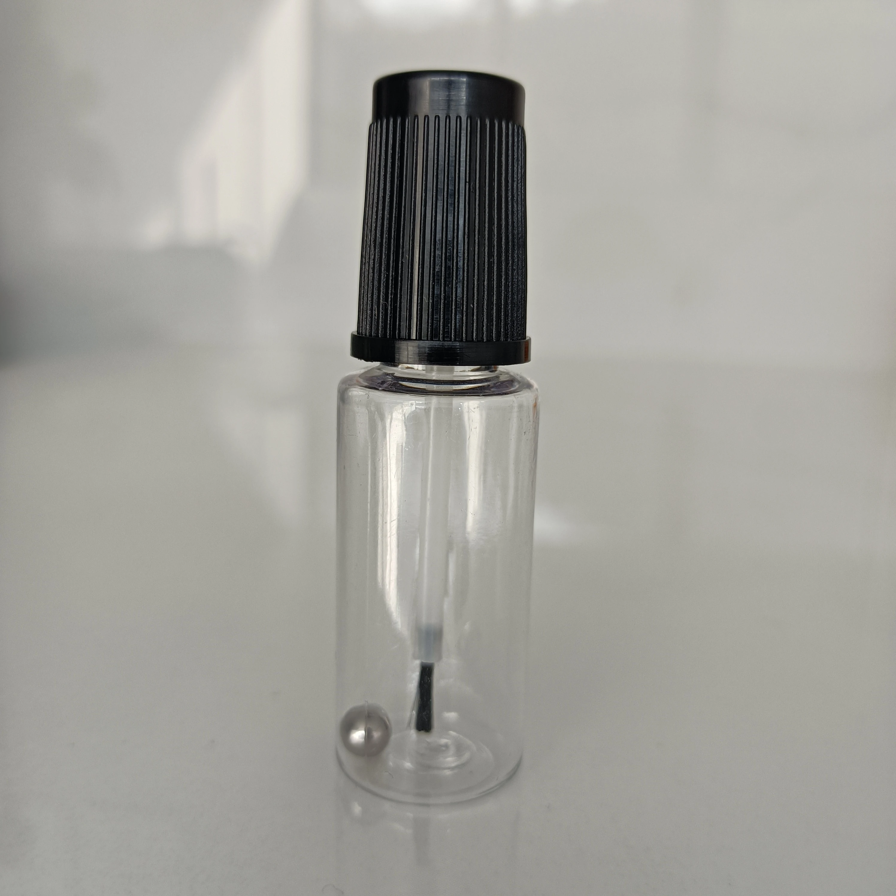 RPET 10ml Plastic Empty Brush Paint Touch-up Bottles Black 10ml PET Household Car Aerosol Petrol Products Screen Printing