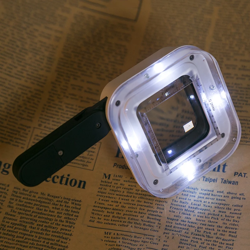 TH-8016 Electric Adjust Magnification Handheld Magnifying Glass Led With Scale