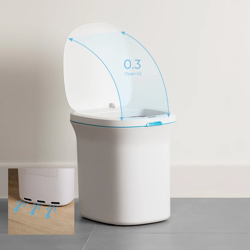 Electronic Ultrasound Fill Automatic Smart Trash Bin With Sensor For Kitchen Bathroom