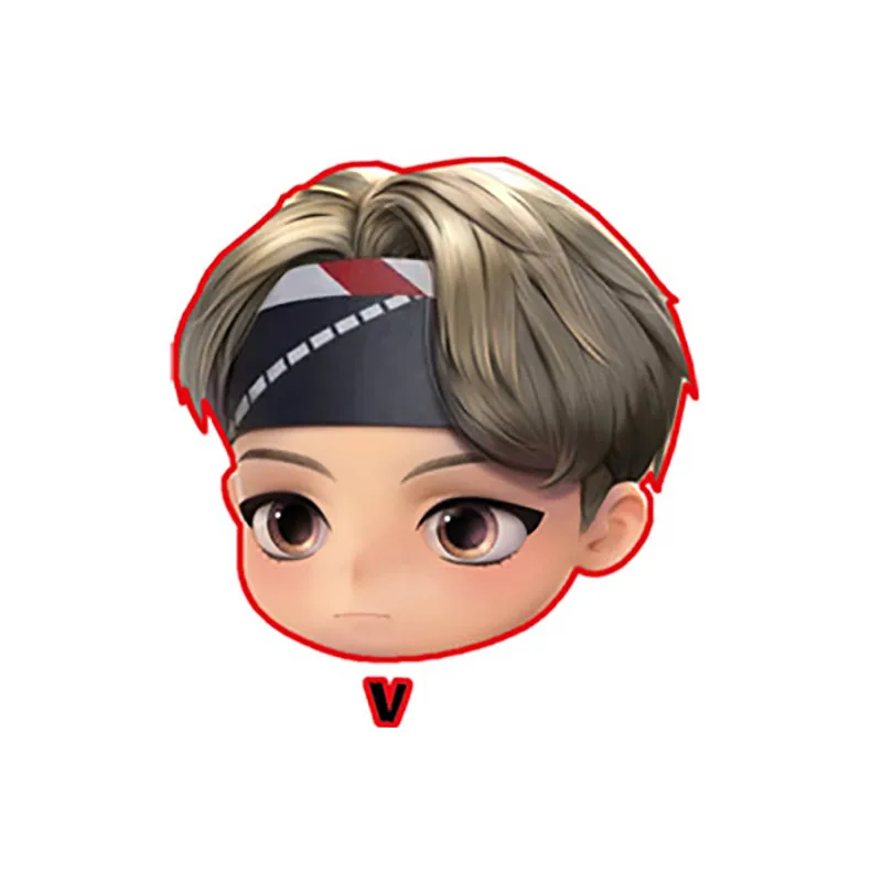 Creative Korea Kpop Acrylic Keychain Bangtan Boys Album Cute Cartoon Character Transparent Pendant Keychain