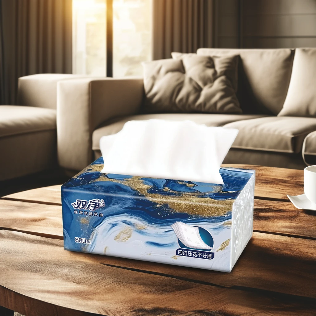 Bulk For Traveling 2Ply 480Sheets Oem Tissue Cheap Box Tissue Wholesale Design 4 Ply Roll 1Ply Facial 600Sheets Facial Tissue