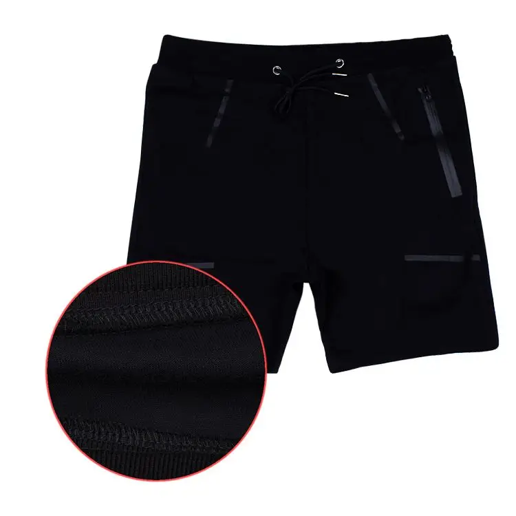 gym fitness polyester customized design wholesale boardshorts,Black mens gym shorts with zipper pockets