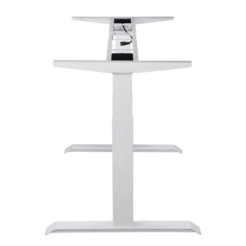 office furniture dual motors 3 stages electric lift desk ergonomic height adjustable standing up office desk