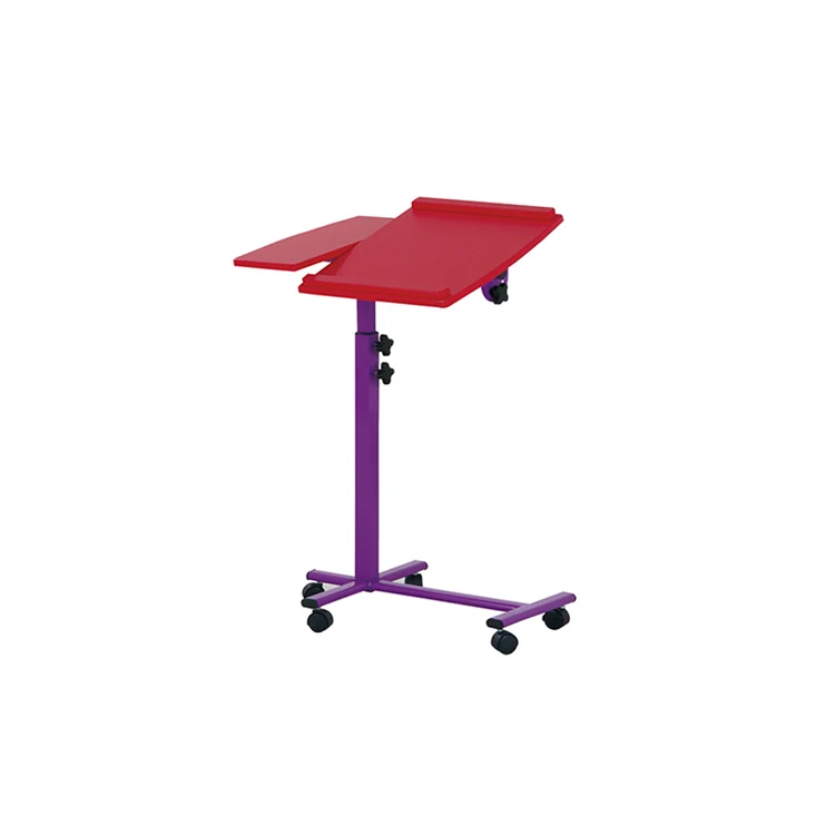 
On Bed Study Metal Wheel Leg Wood Rotating Top Laptop Computer Table 