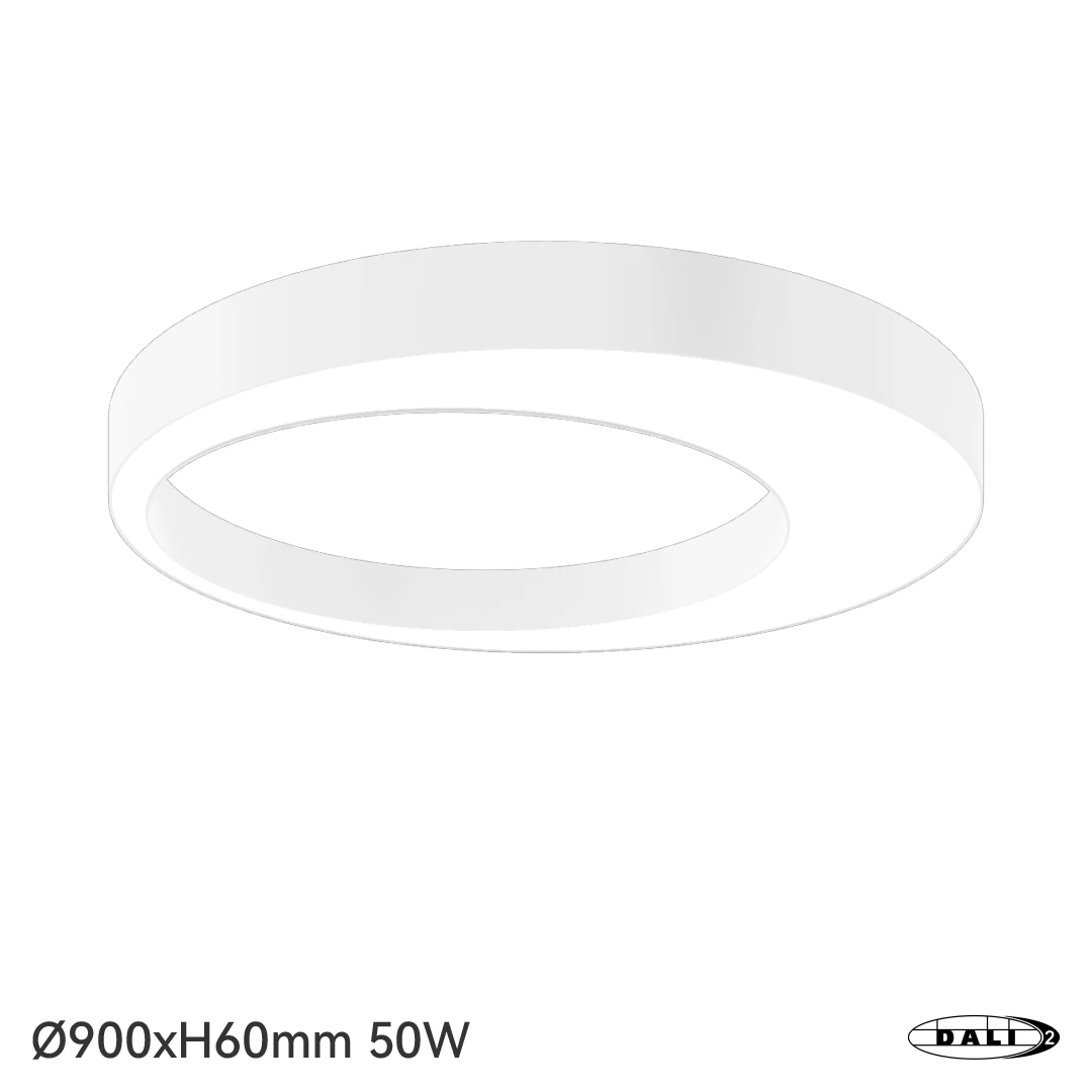 900mm Diameter 50W DALI dimmable White Moon Luna Shaped Ceiling LED Pendant Light