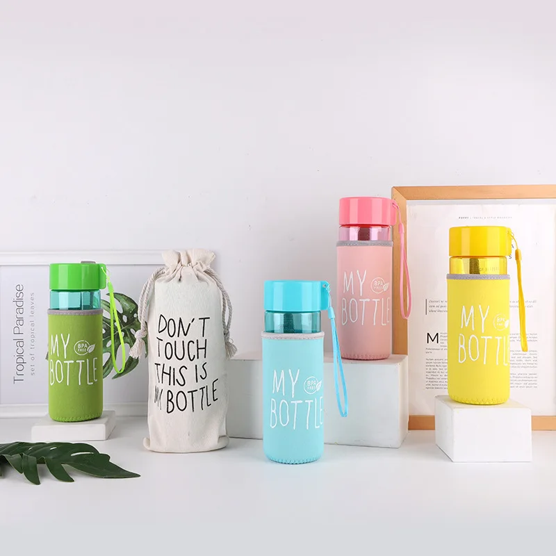 Wholesale Customized Clear Portable Plastic Drink Bottle New Plastic Water Bottle With Rope
