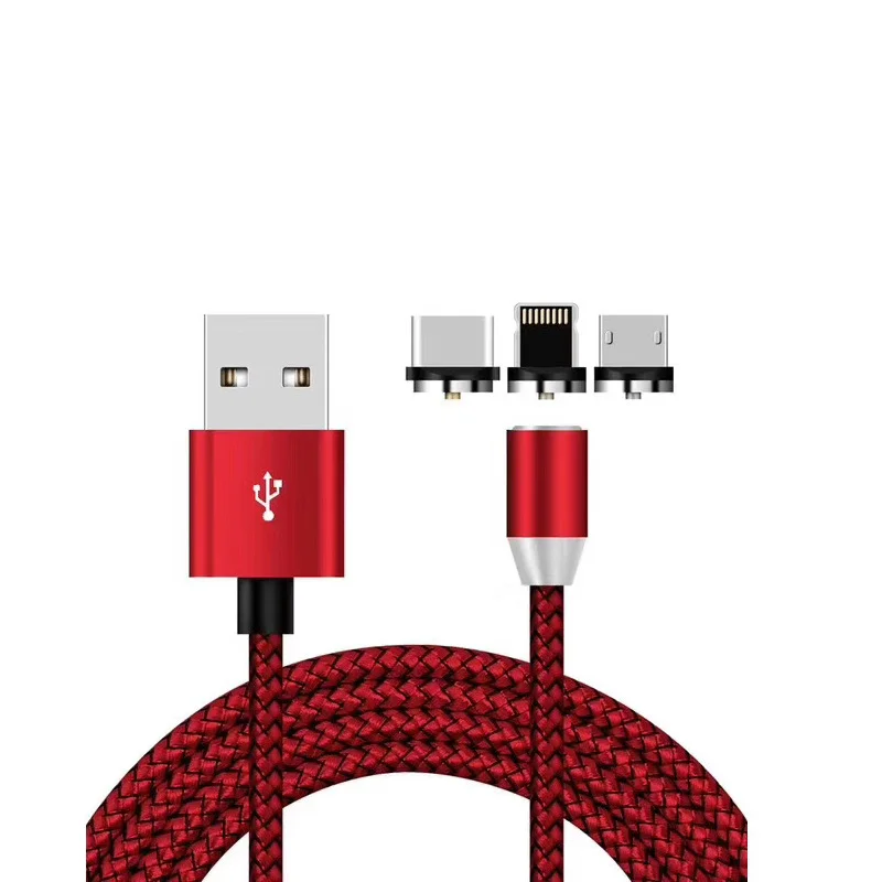
nylon braided usb cable 3in1 magnetic cheap price usb data cable led light 3in1 nagnetic usb data cable for cell phone 