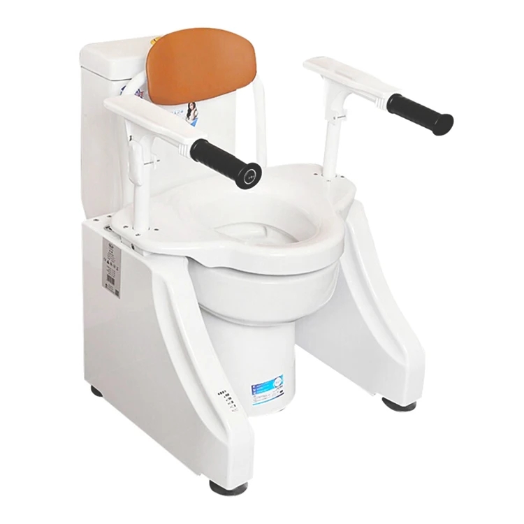 Wheel Chair With Toilet Lift Transfer Commode Bath Chair For Patient