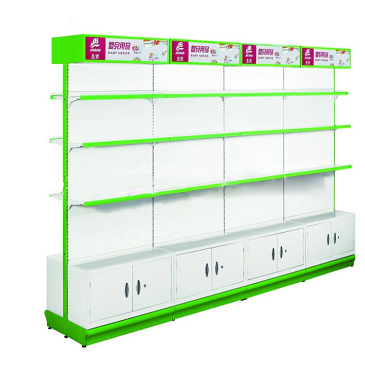 New type baby goods Customized wood Heavy Duty Supermarket Shelving Shelves With Wood Pegboard