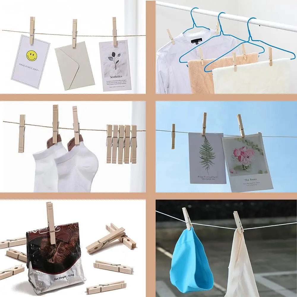 High Quality Clothes Pins Wood for Hanging Clothes, Heavy Duty Wooden Clothespins,Clothes Pins for Craft