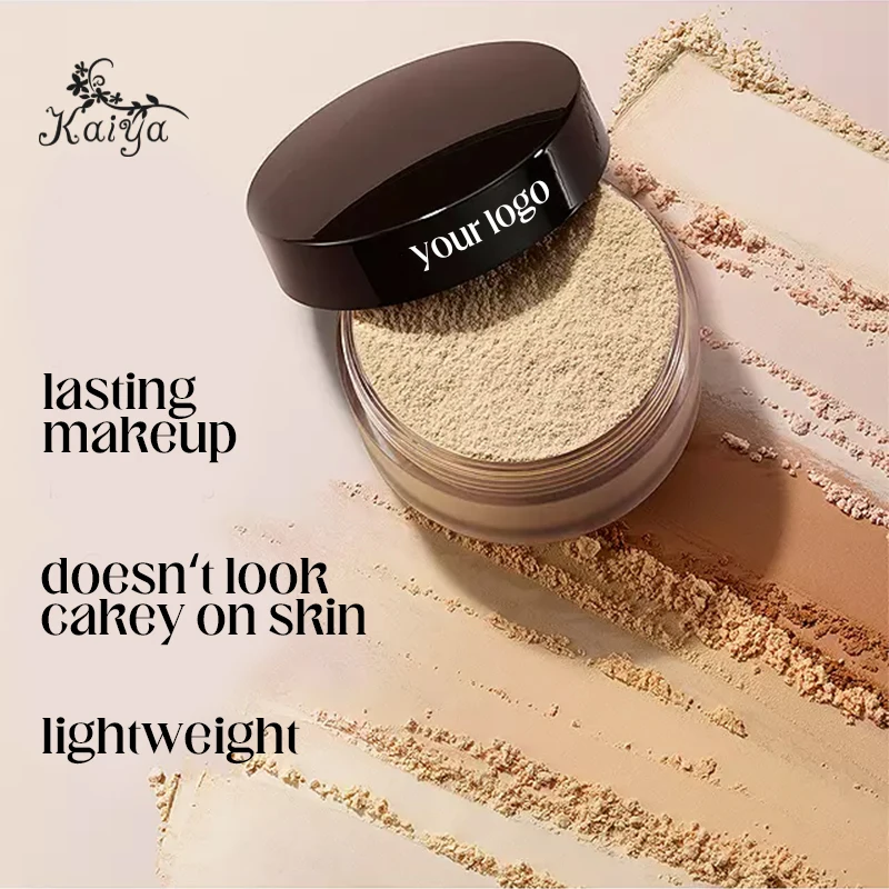 Custom Logo Talc Free Oil Control Private Label Vegan Face Makeup Translucent Matte Pink Loose Setting Powder