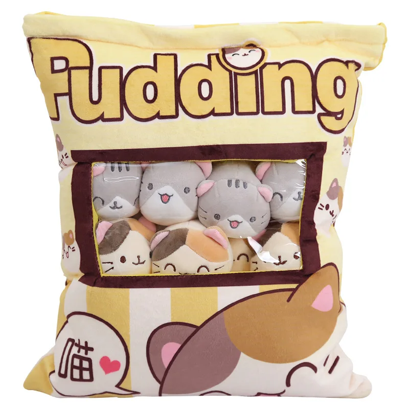 Mini Round Animal Balls Pudding Bag Plush Toys Pillow Rabbit Cattle Tiger Balls In Snacks Bag Dolls Cushion Toy