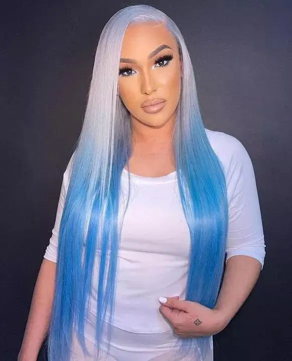 Pre Plucked natural hairline with baby hair colorful Synthetic Lace front hair wig for Women
