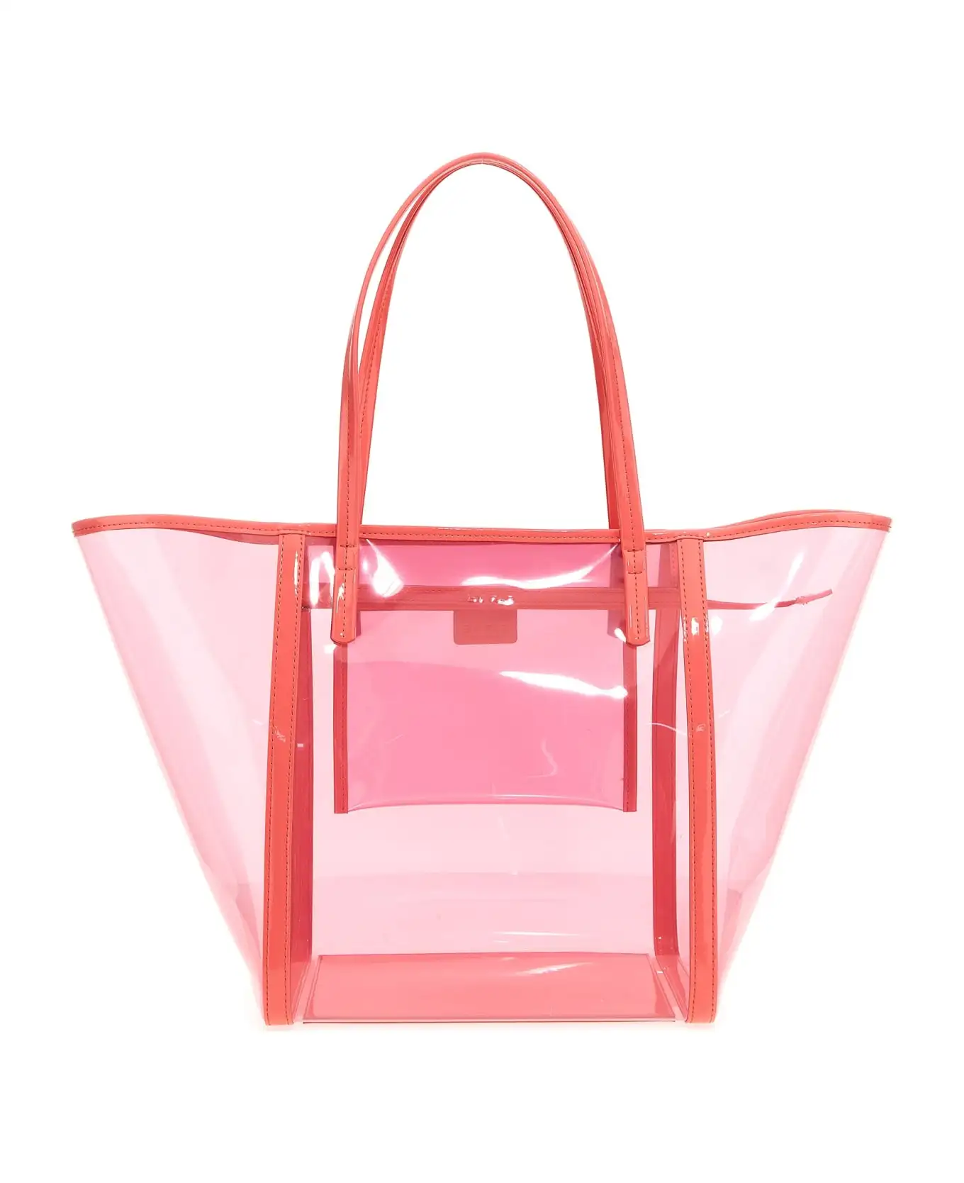 Clear Reusable Shopping Security Zipper Tote Bag PVC Transparent Bag