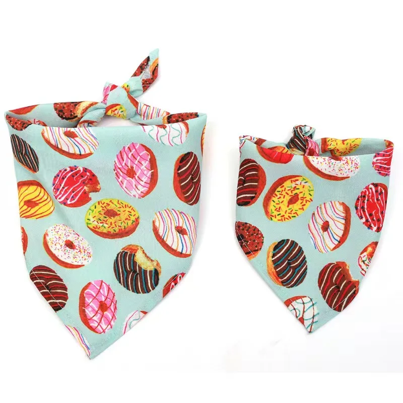 Fruits Printed Triangle Dog Bib Scarf Collar Neck Scarf Pet Adjustable Saliva Towel Customizatble Products Bandana Scarf
