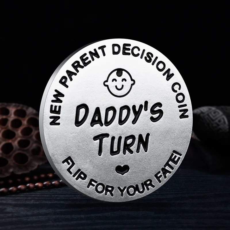 Hot selling New parent Decision Challenge Coin custom logo challenge coin manufacturer flip coin