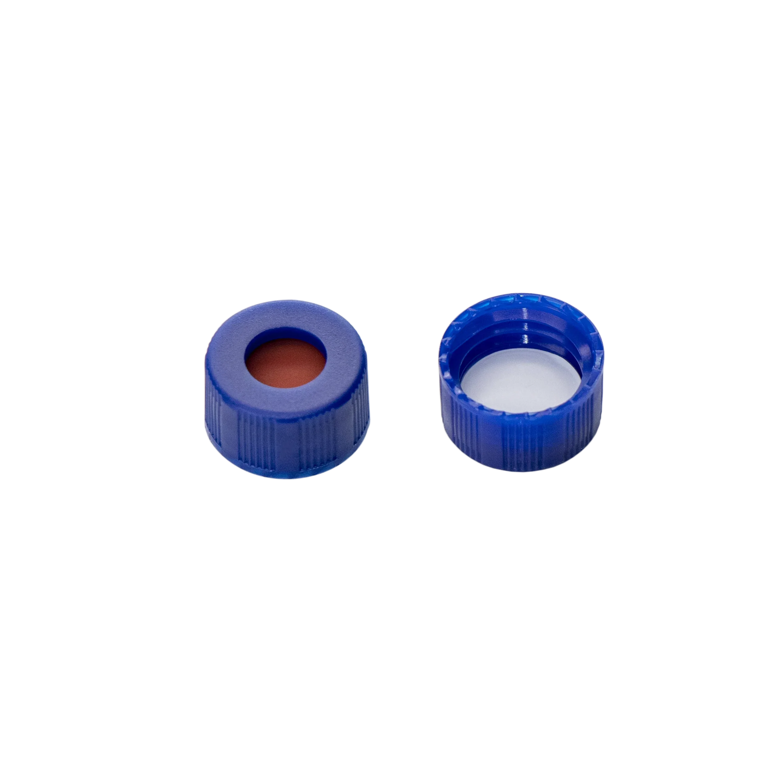 Blue Screw Open-top PP Cap With White PTFE/Red Silicone Septa 9-425